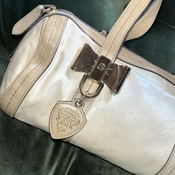 VINTAGE AUTHENTIC GUCCI Mini Small Barrel Handbag Purse Satchel Certified - Picture 2 of 8